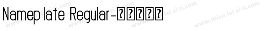 Nameplate Regular字体转换